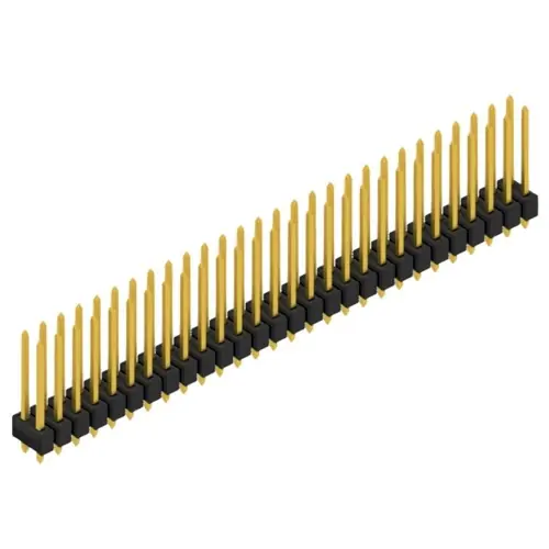 Stiftleiste, 56-polig, RM 2.54 mm, gerade, schwarz, 10054876 Must-Have