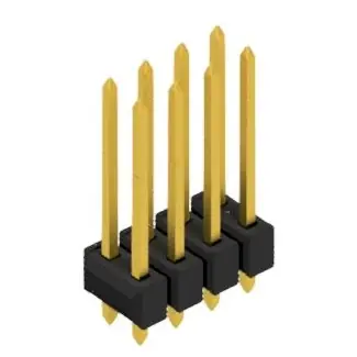 Stiftleiste, 8-polig, RM 2.54 mm, gerade, schwarz, 10054799 Jetzt Kaufen