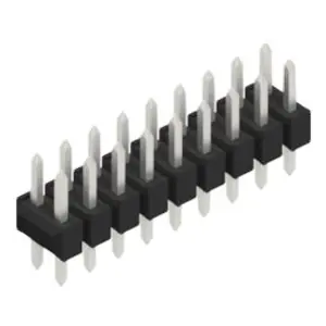 Mega-Angebot Stiftleiste, 18-polig, RM 2.54 mm, gerade, schwarz, 10054931