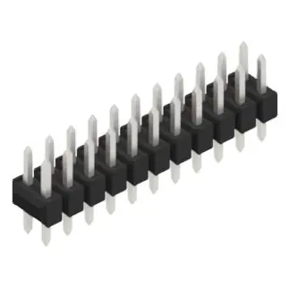 Bestseller Stiftleiste, 22-polig, RM 2.54 mm, gerade, schwarz, 10054938