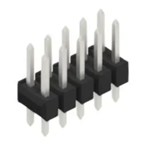 Stiftleiste, 10-polig, RM 2.54 mm, gerade, schwarz, 10055030 Neu Im Sortiment