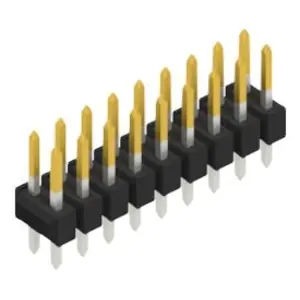 Markenprodukt Stiftleiste, 18-polig, RM 2.54 mm, gerade, schwarz, 10055042