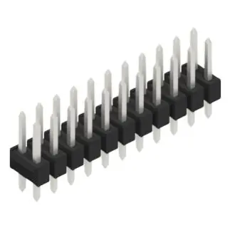 Stiftleiste, 22-polig, RM 2.54 mm, gerade, schwarz, 10055049 Sonderangebot