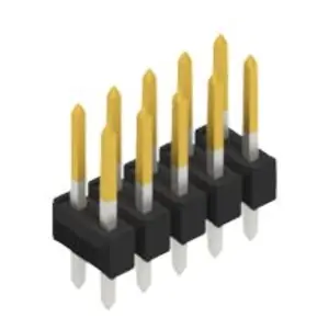 Stiftleiste, 10-polig, RM 2.54 mm, gerade, schwarz, 10055138 Billig