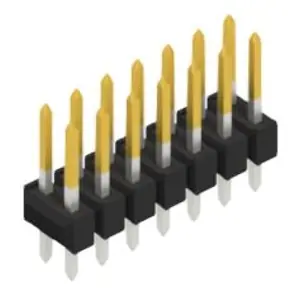 Super-Preis Stiftleiste, 14-polig, RM 2.54 mm, gerade, schwarz, 10055144