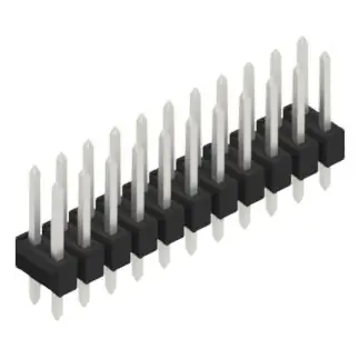Stiftleiste, 22-polig, RM 2.54 mm, gerade, schwarz, 10055158 Echt