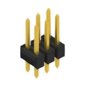 Stiftleiste, 6-polig, RM 2.54 mm, gerade, schwarz, 10055130 Highlight