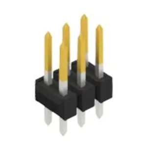 Geprüft Stiftleiste, 6-polig, RM 2.54 mm, gerade, schwarz, 10055131