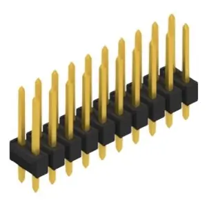 Stiftleiste, 20-polig, RM 2.54 mm, gerade, schwarz, 10055267 Echt