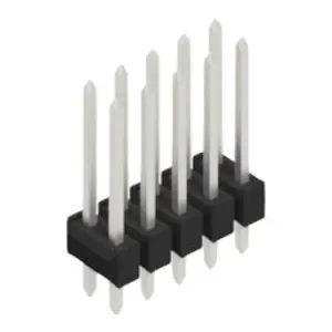 Stiftleiste, 10-polig, RM 2.54 mm, gerade, schwarz, 10055365 Heißes Angebot