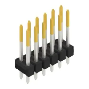 Stiftleiste, 12-polig, RM 2.54 mm, gerade, schwarz, 10055368 Heißes Angebot