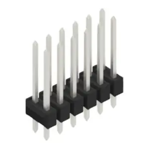 Kostenloser Rückversand Stiftleiste, 12-polig, RM 2.54 mm, gerade, schwarz, 10055369