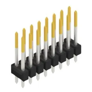 Stiftleiste, 16-polig, RM 2.54 mm, gerade, schwarz, 10055374 Markenware