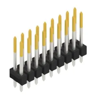 Stiftleiste, 18-polig, RM 2.54 mm, gerade, schwarz, 10055378 Markenprodukt