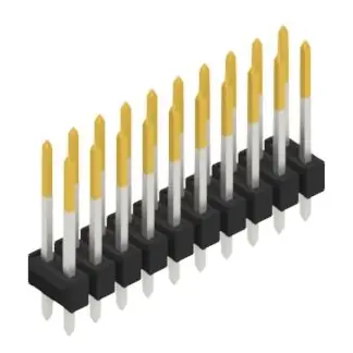 Stiftleiste, 20-polig, RM 2.54 mm, gerade, schwarz, 10055381 Echt