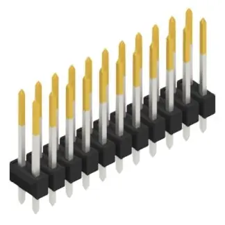 Stiftleiste, 22-polig, RM 2.54 mm, gerade, schwarz, 10055384 Online Kaufen