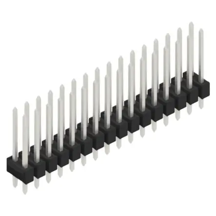 Zertifiziert Stiftleiste, 32-polig, RM 2.54 mm, gerade, schwarz, 10055400