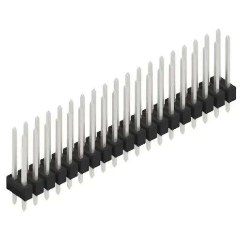 Schneller Versand Stiftleiste, 38-polig, RM 2.54 mm, gerade, schwarz, 10055408