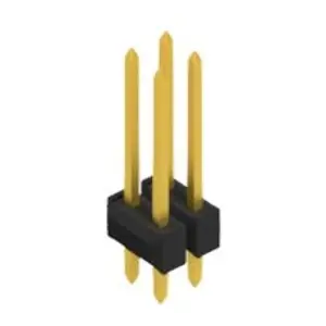Stiftleiste, 4-polig, RM 2.54 mm, gerade, schwarz, 10055353 Neu