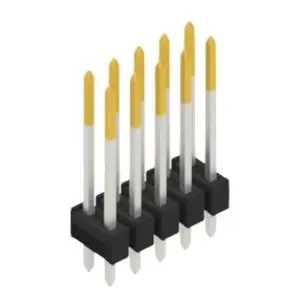 Markenware Stiftleiste, 10-polig, RM 2.54 mm, gerade, schwarz, 10055462