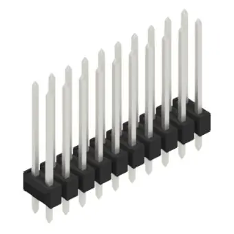 Schneller Versand Stiftleiste, 20-polig, RM 2.54 mm, gerade, schwarz, 10055480