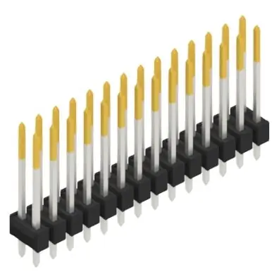 Mega-Angebot Stiftleiste, 28-polig, RM 2.54 mm, gerade, schwarz, 10055492