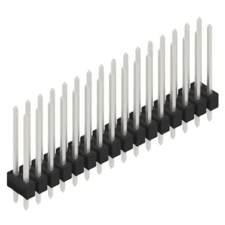 Stiftleiste, 32-polig, RM 2.54 mm, gerade, schwarz, 10055499 Garantierte Lieferung