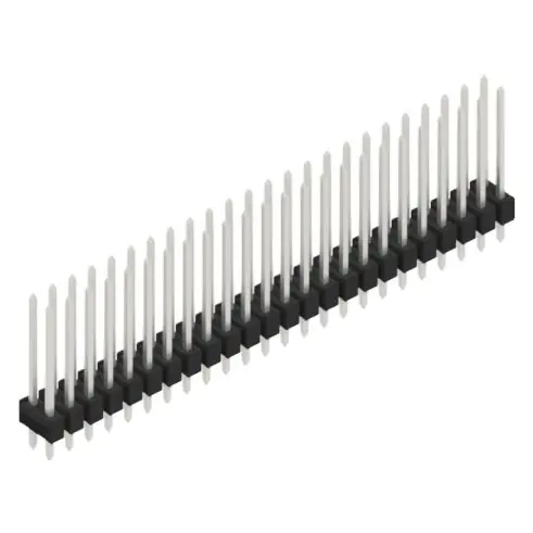 Stiftleiste, 48-polig, RM 2.54 mm, gerade, schwarz, 10055525 Billig