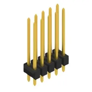 Neue Kollektion Stiftleiste, 10-polig, RM 2.54 mm, gerade, schwarz, 10055574