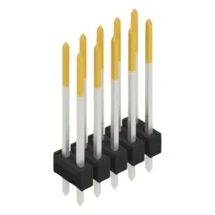 Mega-Angebot Stiftleiste, 10-polig, RM 2.54 mm, gerade, schwarz, 10055575