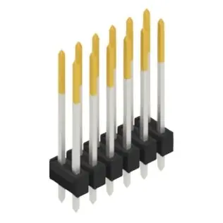 Stiftleiste, 12-polig, RM 2.54 mm, gerade, schwarz, 10055579 Solange Der Vorrat Reicht