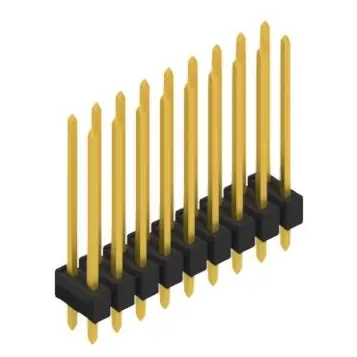 Stiftleiste, 18-polig, RM 2.54 mm, gerade, schwarz, 10055586 Bestpreis