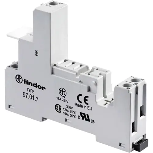 Geprüft Relaissockel, grau, 97.01.7