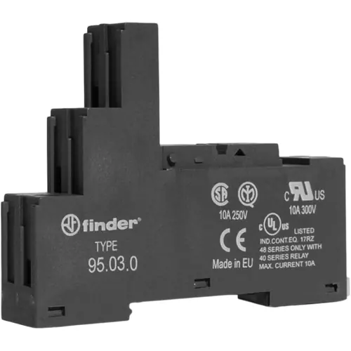 Bestseller Relaissockel, mit integrierter Schnappbefestigung für 40 Serie, 95.03.0