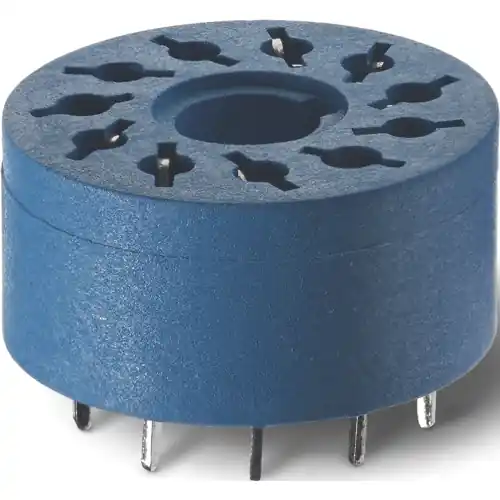 Preisknaller Relaissockel, blau für Leiterplattenanschluss, 90.15.1