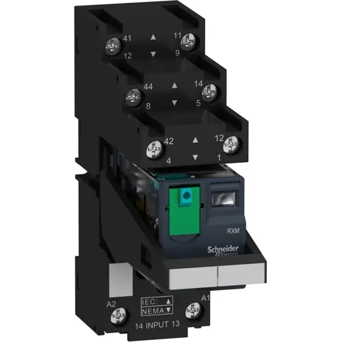 Relais, 2 Wechsler, 650 Ω, 12 A, 250 V (AC), RXM2AB2BDPVS Jetzt Bestellen