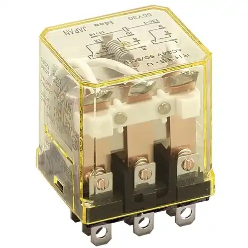 Leistungsrelais, 3 Wechsler, 24 V (DC), 750 Ω, 10 A, 30 V (DC), 220 V (AC), RH3B-UDC24 Aktuell