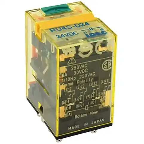 Universalrelais, 4 Wechsler, 24 V (DC), 605 Ω, 6 A, 30 V (DC), 250 V (AC), RU4S-C-D24 Beliebt