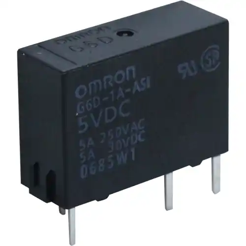 Sofort Bestellen Relais, 1 Schließer, 12 V (DC), 720 Ω, 5 A, 30 V (DC), 250 V (AC), monostabil, G6D-1A-ASI 12VDC