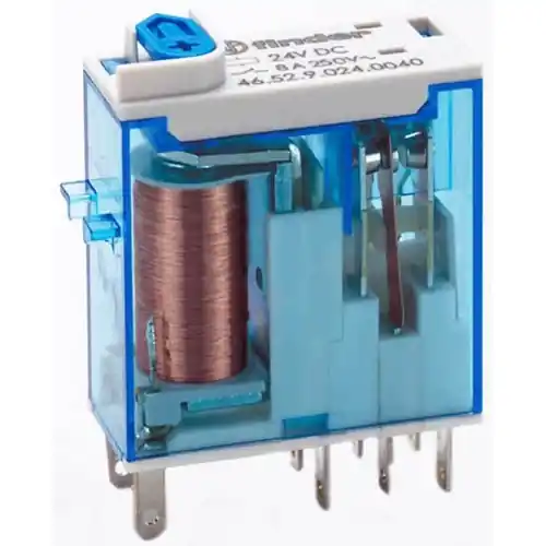 Sonderaktion Relais, 2 Wechsler, 24 V (DC), 1.2 kΩ, 8 A, 440 V (AC), monostabil, 46.52.9.024.0040