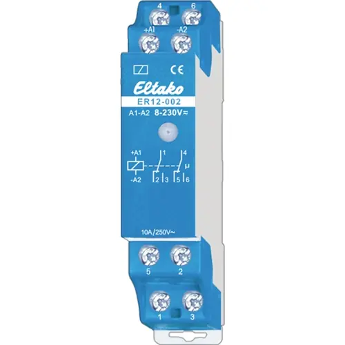 Ausverkauf Steuerrelais mit Universal-Steuerspannung, 8-230 V AC/DC, 1 Wechsler, 16 A, 250 V (AC), ER12-001-UC