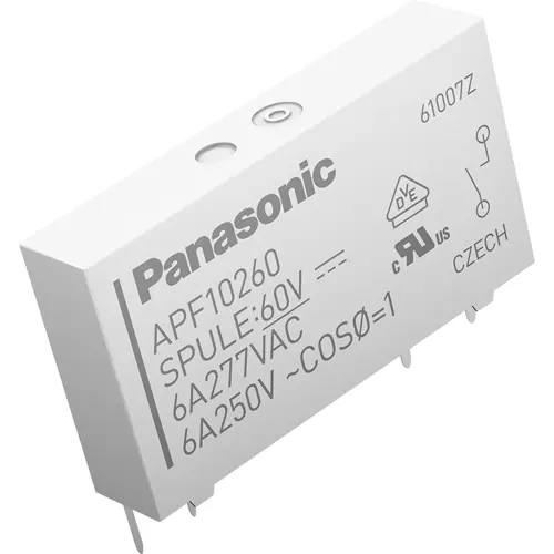 Markenprodukt Relais, 1 Schließer, 5 V (DC), 147 Ω, 6 A, 250 V (AC), monostabil, APF10105