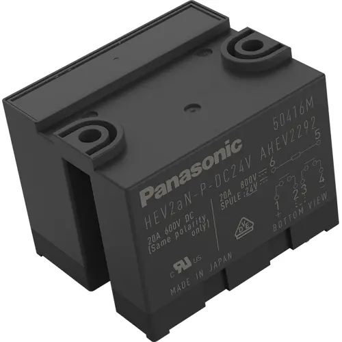 Markenprodukt Relais, 2 Schließer, 24 V (DC), 300 Ω, 25 A, 1 kV (DC), monostabil, HEV2AN-P-DC24V