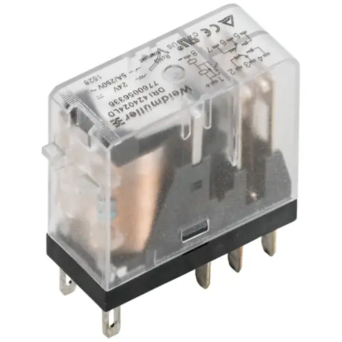 Ausverkauf Relais, 2 Wechsler, 48 V (DC), 4300 Ω, 250 V (DC), 250 V (AC), monostabil, 7760056323