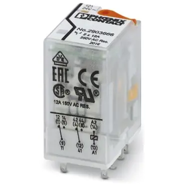 Schnäppchen Relais, 2 Wechsler, 24 V (AC), 30 A, 250 V (DC), 250 V (AC), monostabil, 2903666