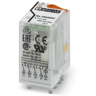 Bestpreis Relais, 4 Wechsler, 24 V (AC), 50 mA, 36 V (DC), 30 V (AC), monostabil, 2903683