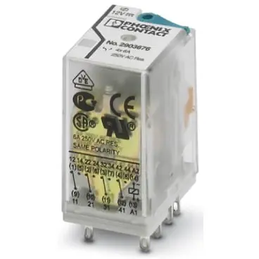 Abverkauf Relais, 4 Wechsler, 12 V (DC), 16 A, 250 V (DC), 250 V (AC), monostabil, 2903676