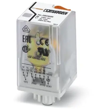Kostenloser Versand Relais, 3 Wechsler, 120 V (AC), 30 A, 250 V (DC), 440 V (AC), monostabil, 2903695