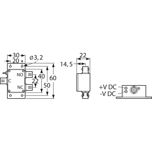 HF-Relais, 1 Wechsler, 75 Ω, 100 MHz, 10 mA, 24 V (DC), TVR-7021 Echt