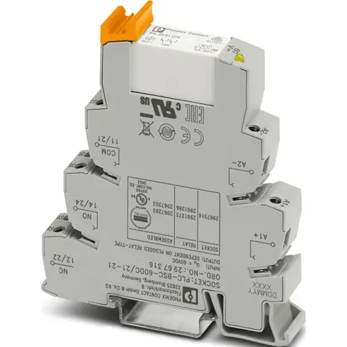 Interfacerelais 2 Wechsler, 60 V (DC), 6 kΩ, 6 A, 250 V (DC), 250 V (AC), 2967293 Preisreduziert